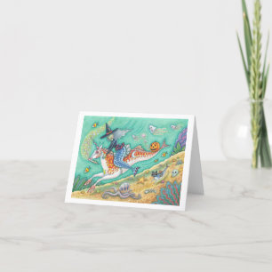TESTIGO DE MERMAID, TARJETA DE NOTA DE HALLOWEEN M