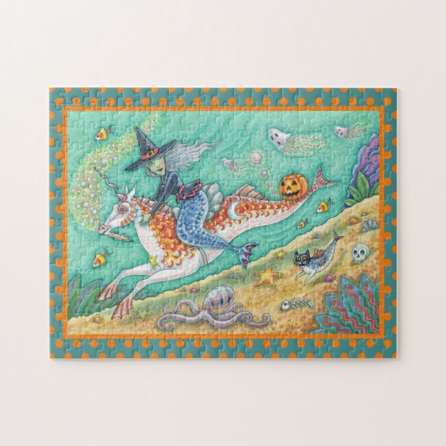 TESTIGO MERMAID, FANTASY HALLOWEEN MERHORSE PUZZLE (Horizontal)