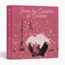 Testigos Cauldron Receta Rosa 3 Ring Binder