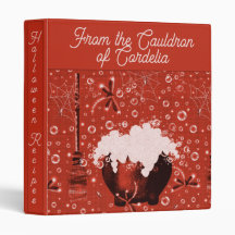 Testigos Cauldron Red Recipe 3 Ring Binder