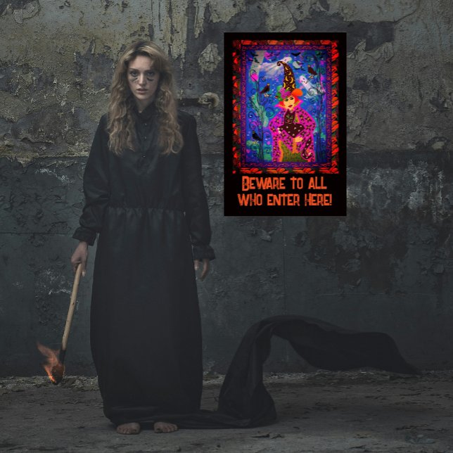 Testigos de fantasmagórica y feliz decoración Fies (Posters available in several sizes.)