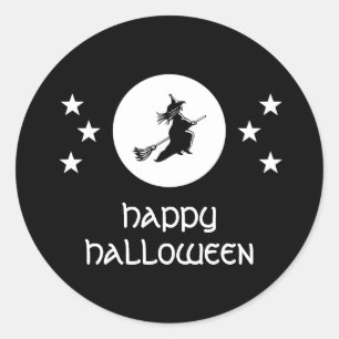 Testigos de Pegatinas de Halloween, negro