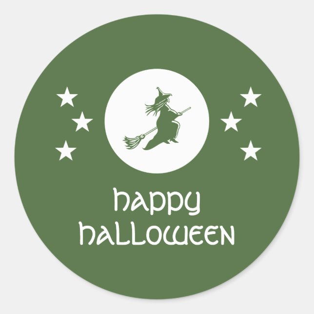 Testigos en Pegatinas de Halloween, Green (Anverso)