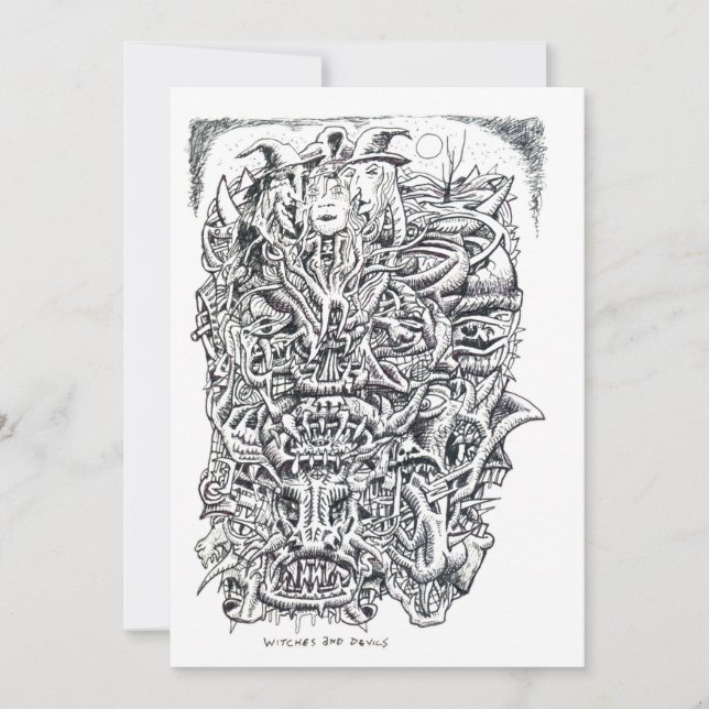 Testigos y demonios, por Brian Benson Flat Card (Anverso)