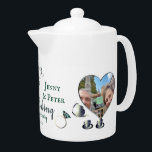 Tetera 20° aniversario de Boda de porcelana esmeralda 1 f<br><div class="desc">Para una divertida fuente vintage con mi tetera gráfica esmeralda y porcelana en su vigésimo aniversario boda que se combina bien con su decoración casera. Estoy disponible para cualquier personalización que desees,  sólo envíame un mensaje y te lo devolveré.</div>