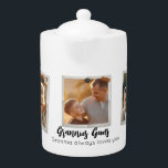Tetera 3 Fotografía Moderna Elegante Amor De Familia Coll<br><div class="desc">Presentamos nuestro moderno y moda producto de collage de fotos personalizado! Este elegante artículo le permite crear un collage único y único en su especie con sus propias fotos personales. Simplemente elige tus instantáneas o fotografía favoritas de Instagram y agréguelas a nuestra plantilla de collage de fotos prediseñada. Nuestra plantilla...</div>
