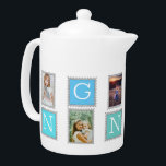 Tetera 6 Seis Collages de fotos Cute Baby Family Love Gra<br><div class="desc">Presentamos nuestro moderno y moda producto de collage de fotos personalizado! Este elegante artículo le permite crear un collage único y único en su especie con sus propias fotos personales. Simplemente elige tus instantáneas o fotografía favoritas de Instagram y agréguelas a nuestra plantilla de collage de fotos prediseñada. Nuestra plantilla...</div>