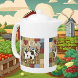 Tetera Amantes de las vacas en el país<br><div class="desc">Amantes de las vacas en el país adoran la tetera de arte</div>