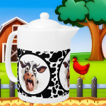 Tetera Amantes divertidos de las vacas País<br><div class="desc">Amantes divertidos de las vacas Tetera del país</div>