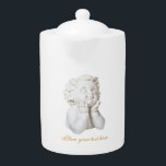 Tetera Ángel blanco<br><div class="desc">Escultura de un Cupido encantador. Espacio para tu mensaje de amor a su lado. Útil para celebraciones y eventos como boda,  aniversario,  El día de San Valentín.</div>