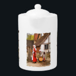 TETERA ANTIGUO INGLATERRA<br><div class="desc">Dos señoras de Tudor limpiando los tubos junto a la bomba de agua. Inglaterra Reino Unido.</div>