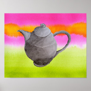 Tetera arcoíris arte de cocina artístico