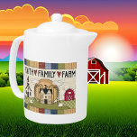 Tetera Arte de palabras de la granja familiar Country Fai<br><div class="desc">Country Faith Family Farm palabra arte teapot</div>