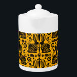 Tetera Arte folclórico nórdico escandinavo conejo<br><div class="desc">Diseño de arte folclórico original inspirado en los nórdicos y escandinavos. ©Copyright HGIFY. Zazzle | HGI RB. Todos Los Derechos Reservados.</div>