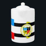 Tetera Bandera de Knoxville, Tennessee<br><div class="desc">Tetera con un diseño con la bandera de Knoxville,  Tennessee. Bandera negra,  blanca,  azul y roja</div>