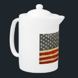 Tetera Bandera norteamericana de la gloria vieja<br><div class="desc">¡La vieja gloria de la vintage América! Decore su casa con estilo,  añada un poco más a su celebración del 4 de julio o el Día del Recuerdo o sorprenda a la familia y amigos con un regalo único. ¡Hay muchos artículos disponibles!</div>