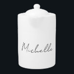 Tetera Blanco Minimalista moderno y sencillo profesional<br><div class="desc">Diseño sencillo,  moderno y minimalista. Esta plantilla se puede personalizar para satisfacer todas las ocupaciones profesionales.</div>
