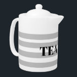 Tetera Caca de té de porcelana - Cúpulos grises<br><div class="desc">Lo he dejado para que puedas cambiar el texto,  quitarlo todo juntos o salir como está.</div>