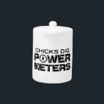 Tetera Chicks Dig Power Meters<br><div class="desc">No lo pensarías, pero es verdad. Las mujeres aman tu medidor de poder. Cuanto más vatios muestre, mejor :)</div>