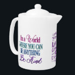 Tetera Citas Inspiradoras de colores<br><div class="desc">Personalizado teapot</div>