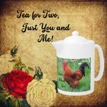 Tetera Collectors Rhode Island Red Rooooster<br><div class="desc">Hermoso Rostro Rojo de Rhode Island exhibido en una tetera de porcelana. A los coleccionistas les encantará que esto se añada a su colección.</div>