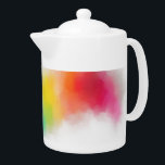 Tetera Color azul morado amarillo verde rosa rosado rojo<br><div class="desc">Azul Morado Amarillo Verde Rosa Rojo Arcoiris Colores Modernos Coloridos Abstractos Teapot.</div>