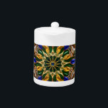 Tetera con diseño de colores brasileños<br><div class="desc">Disfrute de su tiempo de té en nuestra exquisita tetera con los colores cálidos de Brasil y sus brillantes piedras preciosas en un diseño vibrante y lujoso. Esta tetera es más que sólo un elemento funcional; es una impresionante obra de arte que celebra el patrimonio cultural de Brasil. Los cálidos...</div>