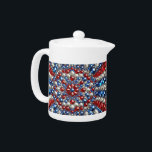 Tetera con diseño de colores holandeses<br><div class="desc">Sirva té con estilo con nuestra exclusiva tetera con colores holandeses en un precioso diseño de mosaico en 3D de piedra brillante. Esta elegante tetera combina la vibrante tricolor de los Países Bajos con un impresionante efecto mosaico 3D, elaborado a partir de brillantes piedras preciosas. Los icónicos colores de la...</div>