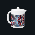 Tetera con diseño de colores noruegos<br><div class="desc">Añada un toque de elegancia escandinava a su hora del té con nuestra tetera con colores noruegos en un diseño abstracto de efecto 3D! Esta tetera de excelente elaboración combina la funcionalidad con la artesanía, mostrando el icónico rojo, blanco y azul de Noruega en un dinámico diseño abstracto 3D. El...</div>