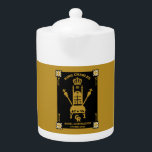 Tetera Coronación Real Británica Rey Carlos III<br><div class="desc">Familia Real Británica Rey Carlos. Rey Carlos III de Gran Bretaña. Derechos de autor HGIFY Zazzle/BA/TT Stores solamente. 05#66 REF Artista JM.</div>