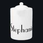 Tetera Custom Name Monogram Black White Cute Gift Favor<br><div class="desc">Designed with text template for monogram name and elegant background in black and white,  this makes a beautiful personalized favor or gift for special occasions like weddings,  bridal shower,  birthdays,  anniversary,  holidays etc.</div>