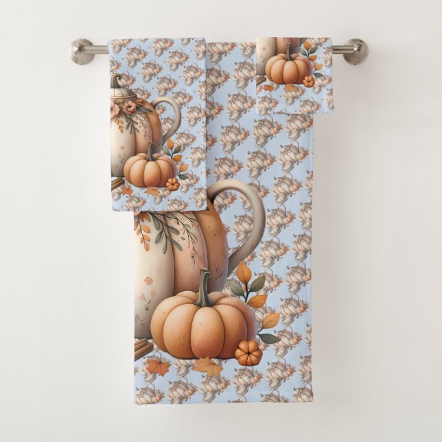 Tetera de calabaza con Ilustracion de las flores o (In situ)