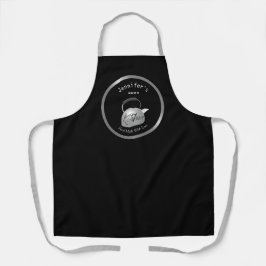 Tetera de comida hecha con amor delantal de cocine