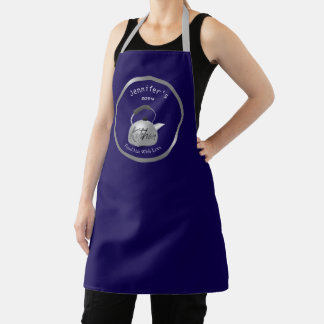 Tetera de comida hecha con amor delantal de cocine