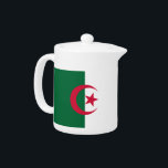 Tetera de la bandera de Argelia<br><div class="desc">Añada un toque de orgullo argelino a su hora del té con esta exclusiva tetera con la bandera de Argelia. Diseñada con elegancia e importancia cultural, esta tetera es más que una pieza funcional —es un tributo a la rica herencia de Argelia. El vibrante diseño de la bandera argelina lo...</div>