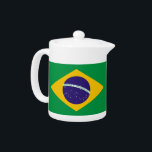 Tetera de la bandera de Brasil<br><div class="desc">Añada un toque de encanto brasileño a su hora de tomar el té con nuestra exclusiva tetera con la bandera de Brasil. Esta tetera, elaborada con meticulosa atención a los detalles, es más que un simple artículo de cocina funcional; es una celebración del legado brasileño y el orgullo nacional. El...</div>