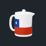 Tetera de la Bandera de Chile<br><div class="desc">Eleva tu experiencia de té con nuestra exclusiva tetera con la bandera de Chile! Esta tetera, elaborada con meticulosa atención a los detalles, es más que sólo un elemento funcional; es una celebración de su amor por Chile y una adición elegante a su menaje de cocina. El diseño vibrante muestra...</div>