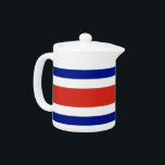 Tetera de la Bandera de Costa Rica<br><div class="desc">Añada un toque de orgullo costarricense a su hora del té con nuestra elegante tetera con la bandera de Costa Rica. Esta tetera, elaborada con meticulosa atención a los detalles, es más que un simple elemento funcional, es una celebración del patrimonio y el orgullo cultural de Costa Rica. El diseño...</div>