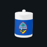Tetera de la bandera de Guam<br><div class="desc">Tetera elegante con bandera de Guam. Estados Unidos. Este producto es su personalizable.</div>