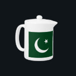 Tetera de la bandera de Pakistán<br><div class="desc">¡Traiga un toque de orgullo cultural a su hora de tomar el té con esta elegante tetera con bandera de Pakistán, una perfecta mezcla de funcionalidad y orgullo nacional! Esta tetera, elaborada con atención a los detalles, cuenta con una vibrante y sorprendente representación de la bandera de Pakistán, lo que...</div>