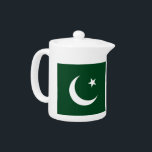 Tetera de la bandera de Pakistán<br><div class="desc">¡Traiga un toque de orgullo cultural a su hora de tomar el té con esta elegante tetera con bandera de Pakistán, una perfecta mezcla de funcionalidad y orgullo nacional! Esta tetera, elaborada con atención a los detalles, cuenta con una vibrante y sorprendente representación de la bandera de Pakistán, lo que...</div>