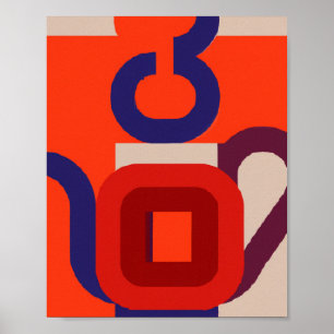 Tetera de mediados de siglo Póster de arte de pare
