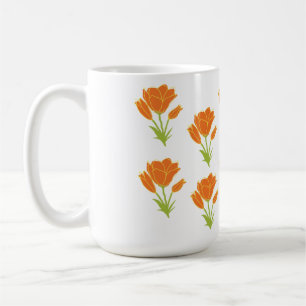 tetera de taza de café con flores
