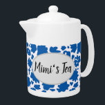 Tetera del patrón de flores azules del té de Mimi<br><div class="desc">Disfrute de la tetera de flores azules de nuestro Mimi.</div>