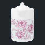 Tetera Delicate Pink Chinoiserie Teapot 40 ozs<br><div class="desc">Delicate Pink Chinoiserie Teapot 40 ozs</div>