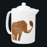 Tetera Diseño de arte tribal para elefantes<br><div class="desc">Elefante Africano Forma de Arte Decorativo Tribal Africano,  originalmente hecho en Vector Technique y luego retrabajado en Digital Art Technique Copyright BluedarkArt TheCHameleonArt.</div>