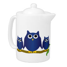 Diseño de búhos azules