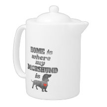 El hogar es donde está impresión mi Dachshund de