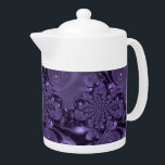 Tetera Elegante Espuma Líquida Real Púrpura<br><div class="desc">Tranquilo,  elegante patrón de agua líquida profunda real morada brillante.</div>