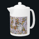 Tetera Elegante Mosaico Colorido Ilustración De Aves<br><div class="desc">Tetera moderna con un elegante y colorido mosaico de pájaro ilustrado con el arte de la flor. Este aspecto puede ir a otros lugares y fácilmente incorporarse a muchos estilos diferentes para su hogar, incluyendo la casa de campo, relajada e informal, o la cocina. Los elementos coincidentes están disponibles. También...</div>